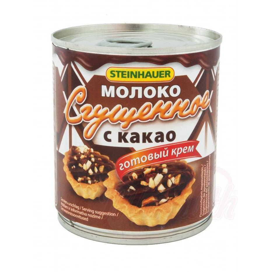 Lait concentré sucré avec du cacao à faible teneur en matières grasses, 397g. Сгущенное молоко с какао