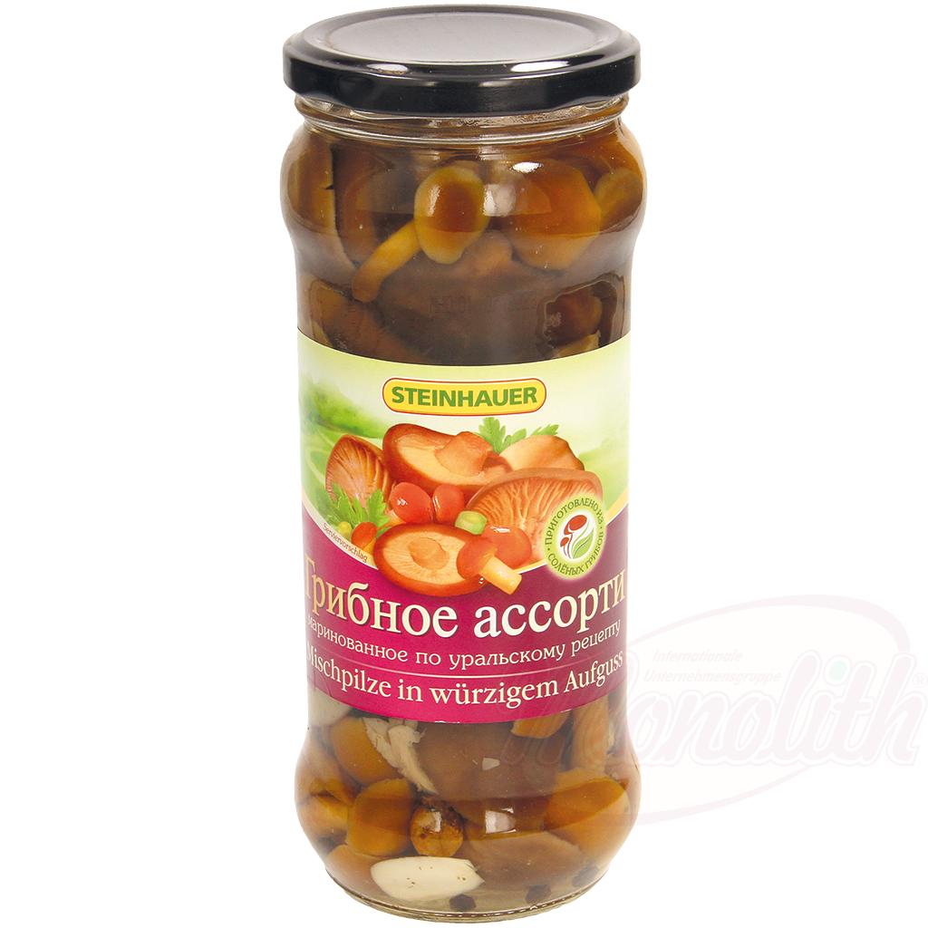 Assortis de champignons marinés, recette ouralienne,530g. Грибное ассорти маринованное по уральскому рецепту