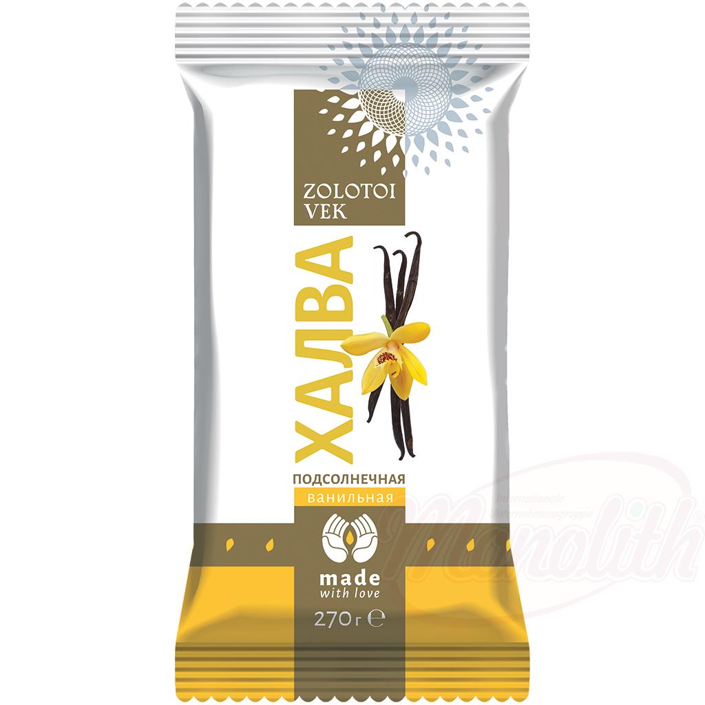 Halva de graines de tournesol à la vanille, 270g. Халва подсолнечная, ванильная