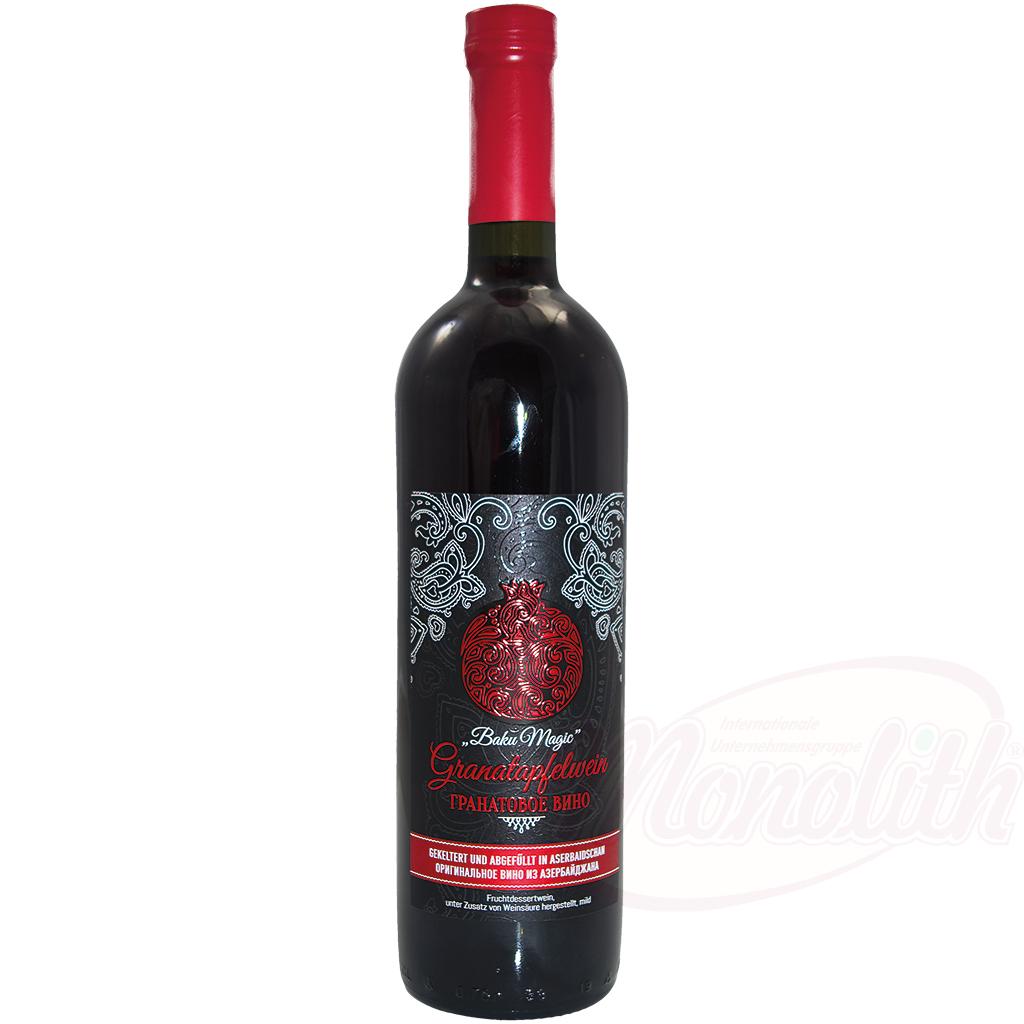 Vin de grenade "Baku Magic", 75cl. Гранатовое вино "Baku Magic" 13% алк.