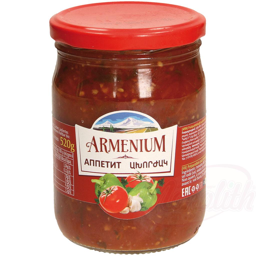 Préparation aux tomates avec poivrons "Appetit", 520g, Томаты с паприкой "Аппетит"