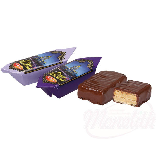 Waffelkonfekt mit Cashewnüssen in kakaohaltiger Fettglasur /lose Confiseries aux gaufrettes "Ogni Moskwy" et noix de cajou, glaçage au cacao