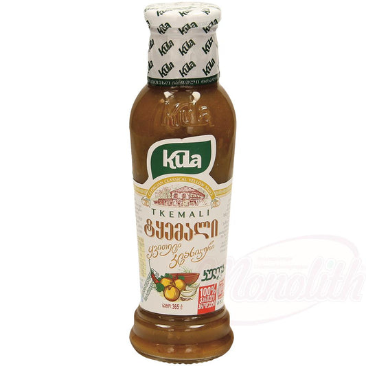 TKEMALI - sauce aux prunes jaunes de cerise à la géorgienne, classique 365g. ТКЕМАЛИ - соус из желтой алычи по-грузински, классический