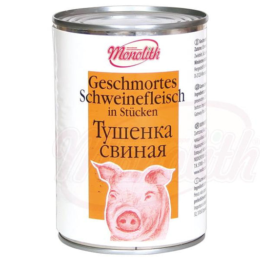 Porc braisé en morceaux Tuschenka, 400g. Тушёнка свиная