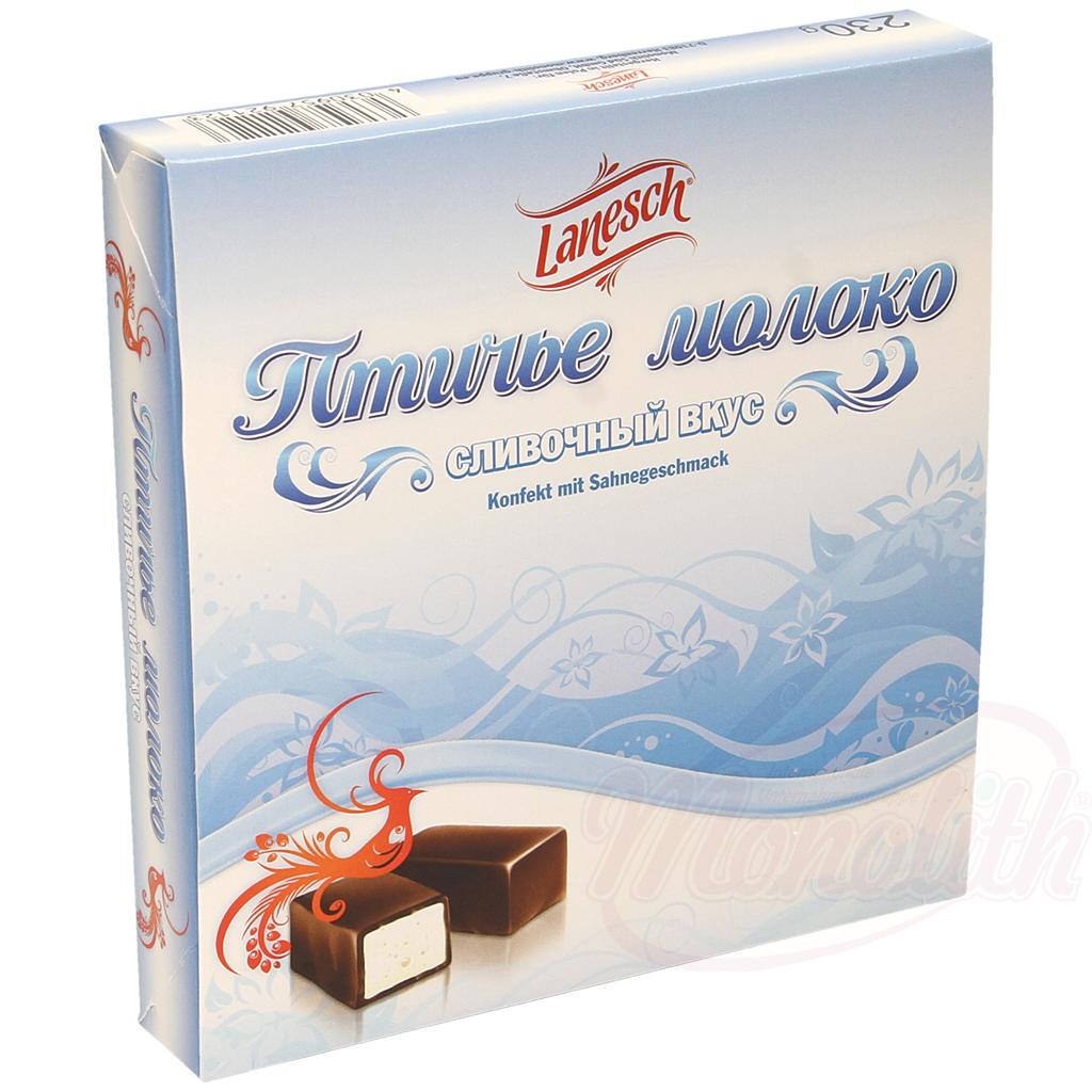 Confiserie guimauve "Ptichye moloko" au chocolat, 230g. Птичье молоко сливочное