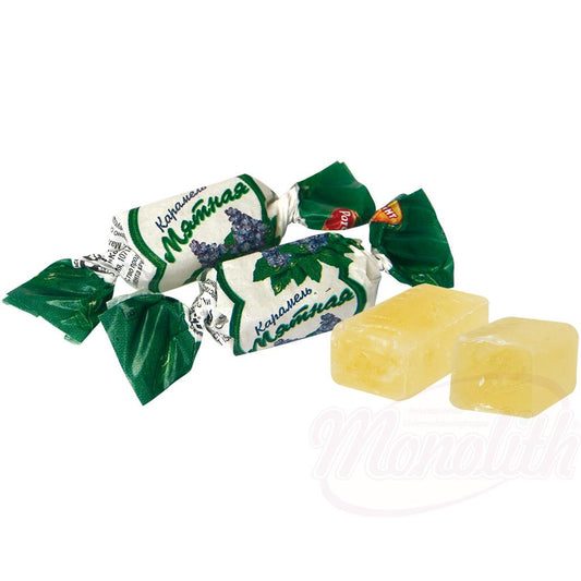 Caramels durs au goût de menthe poivrée "Mjatnaja", 100g. Карамель "Мятная" со вкусом мяты