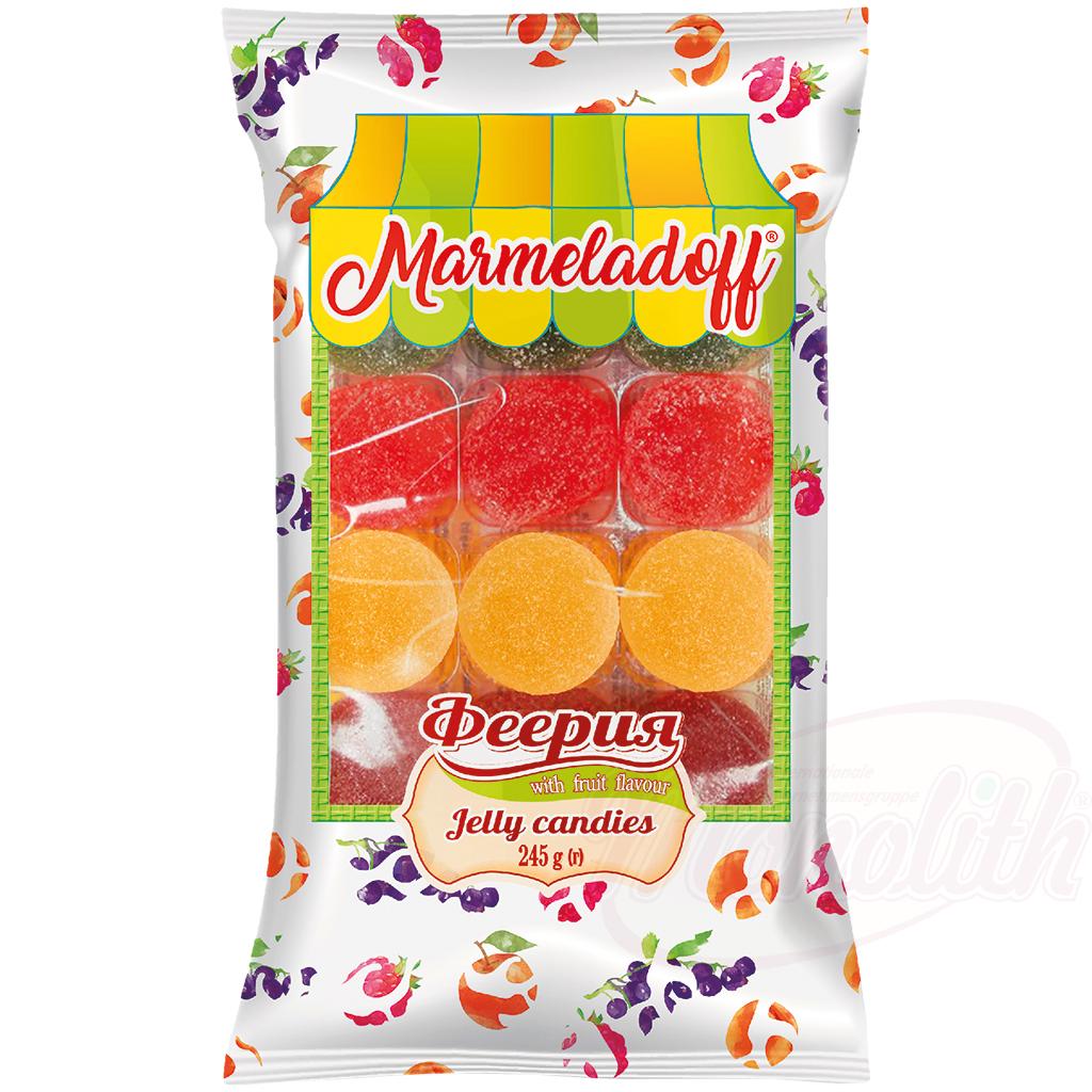 Mélange marmelades "Feeria"245g. Мармелад желейный "Feeria" с фруктовыми ароматами