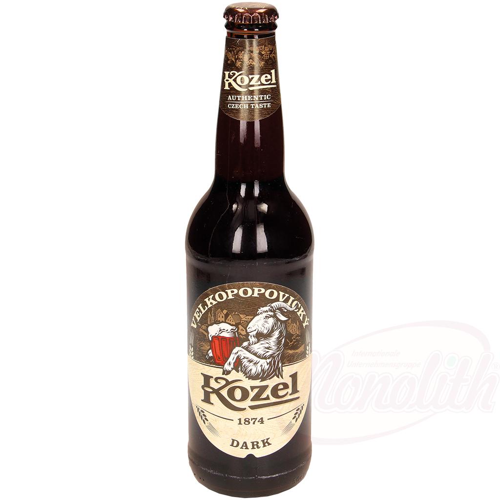 Bière "Kozel dark" ambrée 3,8% vol. , 50cl. Пиво "Kozel dark" тёмное 3,8% алк.