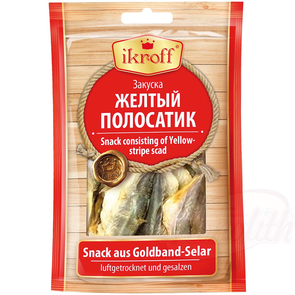 Golden Ribbon Selar, (Желтый Полосатик), séché et salé, 36g