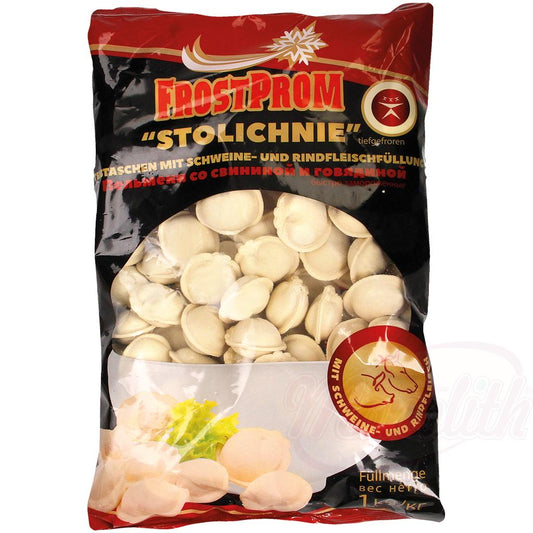 Ravioles farcies à la viande de porc et de bœuf "Stolichnie", 1KG. Пельмени "Столичные", свинина+говядина