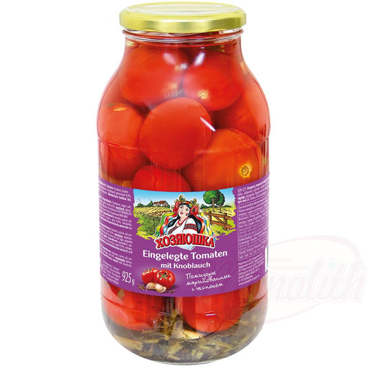 Tomates marinées avec ail, 1,85L. Томаты маринованные с чесноком