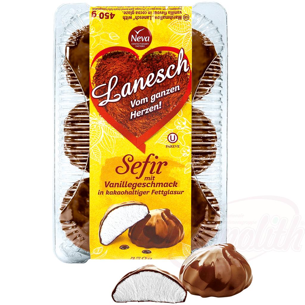 Guimauve Zefir "Lanezh" au cacao, 450g. Зефир с ванильным вкусом в какосодержащей жировой глазури